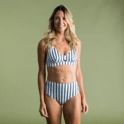 Bas De Maillot De Bain De Surf Femme Taille Haute ROMI MARIN BLANC GRIS FONCE 14 Bas De Maillot De Bain De Surf Femme Taille Haute ROMI MARIN BLANC GRIS FONCE -Surf Soldes Magasin bas de maillot de bain de surf femme taille haute romi marin blanc gris fonce 4