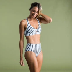 Bas De Maillot De Bain De Surf Femme Taille Haute ROMI MARIN BLANC GRIS FONCE 17 Bas De Maillot De Bain De Surf Femme Taille Haute ROMI MARIN BLANC GRIS FONCE -Surf Soldes Magasin bas de maillot de bain de surf femme taille haute romi marin blanc gris fonce 7