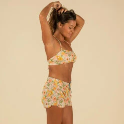 Boardshort Surf Femme TINI VINTAGE Avec Ceinture élastiquée Et Cordon De Serrage -Surf Soldes Magasin boardshort surf femme tini vintage avec ceinture elastiquee et cordon de serrage 2