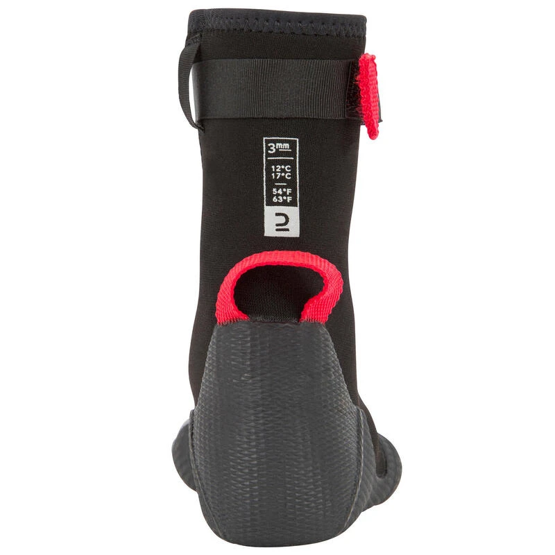 Chausson Junior 500 3mm Noir Rouge 2 Chausson Junior 500 3mm Noir Rouge – Image 2