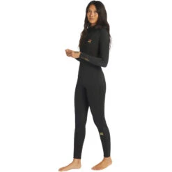 Billabong Combinaison De Surf Synergy 5/4mm - Zip Au Dos - Noir Femmes -Surf Soldes Magasin combinaison de surf synergy 54mm zip au dos noir femmes 2