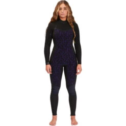 Billabong Combinaison De Surf Synergy 5/4mm - Zip Au Dos - Noir Femmes -Surf Soldes Magasin combinaison de surf synergy 54mm zip au dos noir femmes 3