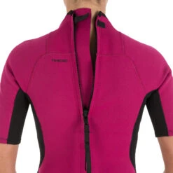 Tribord Combinaison Surf Shorty 100 Néoprène Femme Violet -Surf Soldes Magasin combinaison surf shorty 100 neoprene femme violet 2