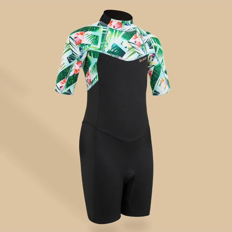 COMBINAISON SURF SHORTY 500 NEOPRENE 1.5MM FILLE NOIRE TIARE 1 COMBINAISON SURF SHORTY 500 NEOPRENE 1.5MM FILLE NOIRE TIARE