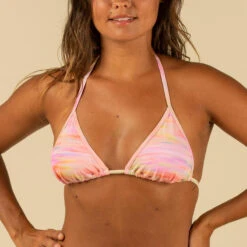 HAUT DE MAILLOT DE BAIN FEMME TRIANGLE COULISSANT AVEC COQUES SALTY -Surf Soldes Magasin haut de maillot de bain femme triangle coulissant avec coques salty 3