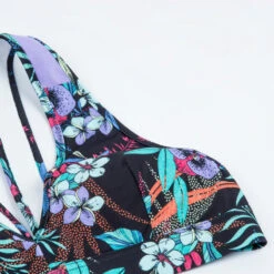 Haut De Maillot De Bain Fille - 900 Lily Violet Turquoise -Surf Soldes Magasin haut de maillot de bain fille 900 lily violet turquoise 3