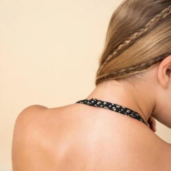 HAUT DE MAILLOT DE BAIN FOULARD FILLE 100 NOIR -Surf Soldes Magasin haut de maillot de bain foulard fille 100 noir 5