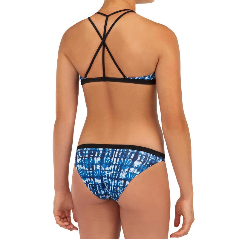 HAUT DE MAILLOT DE BAIN SURF FILLE BRASSIÈRE BLEU BONDI 500 5 HAUT DE MAILLOT DE BAIN SURF FILLE BRASSIÈRE BLEU BONDI 500 – Image 5