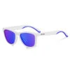 Lunettes De Soleil Sport Casual Unisexe ECOON Roma Blanc Et Verres Revo Bleu