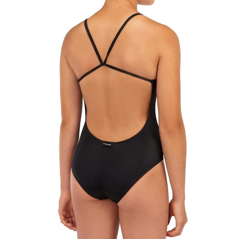 MAILLOT DE BAIN 1 PIECE FILLE 100 NOIR 4 MAILLOT DE BAIN 1 PIECE FILLE 100 NOIR – Image 4