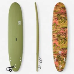 Planche De Surf Mousse 8'6" - 500 Kaki