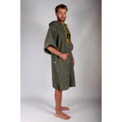 Poncho De Surf Vert | 100% Coton | Taille Unique | Unisexe | Avec Manches -Surf Soldes Magasin poncho de surf vert 100 coton taille unique unisexe avec manches 2