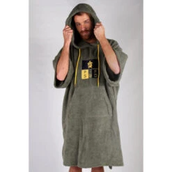 Poncho De Surf Vert | 100% Coton | Taille Unique | Unisexe | Avec Manches -Surf Soldes Magasin poncho de surf vert 100 coton taille unique unisexe avec manches 3