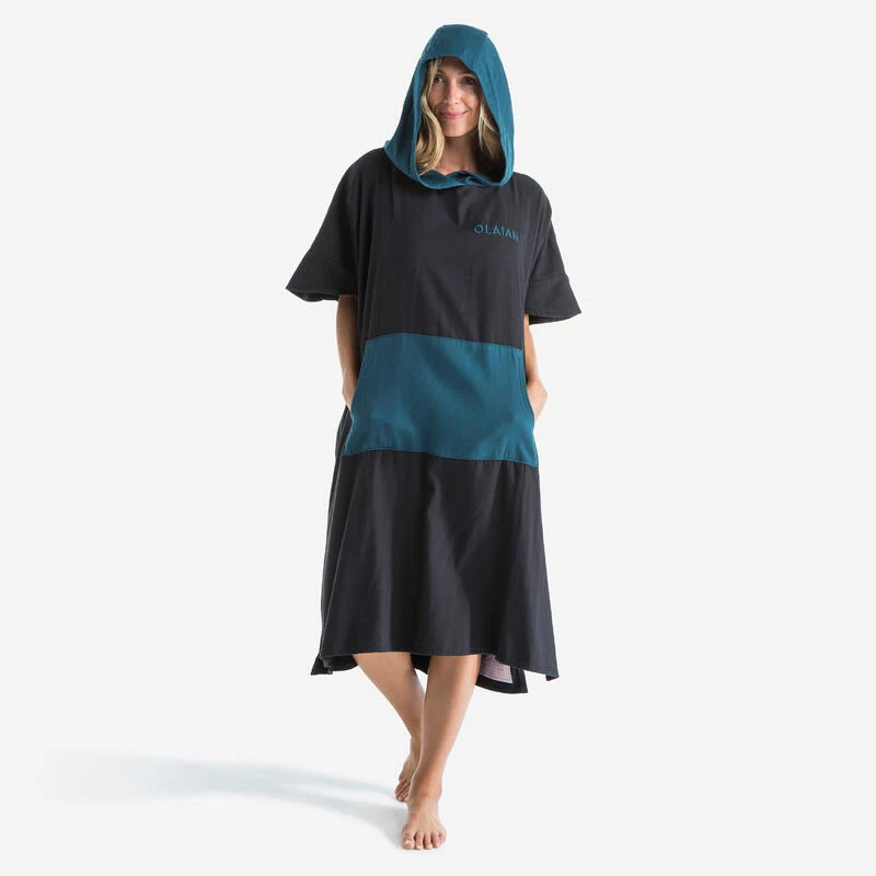 PONCHO SURF 500 ADULTE Noir 1 PONCHO SURF 500 ADULTE Noir