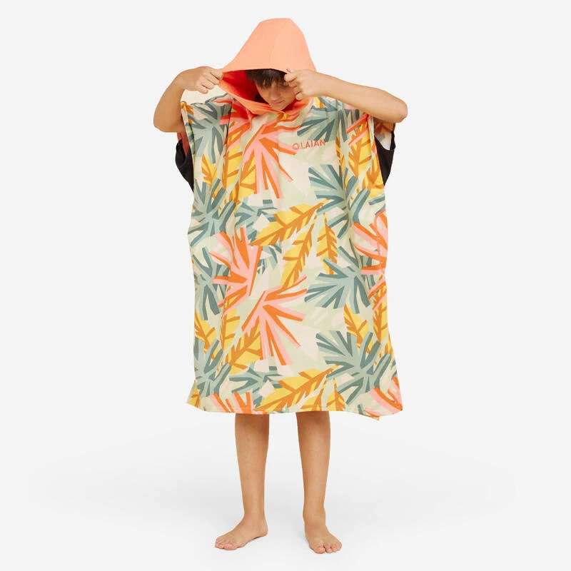 Poncho Surf Enfant 135 à 160 Cm - 550 Jungle 1 Poncho Surf Enfant 135 à 160 Cm - 550 Jungle