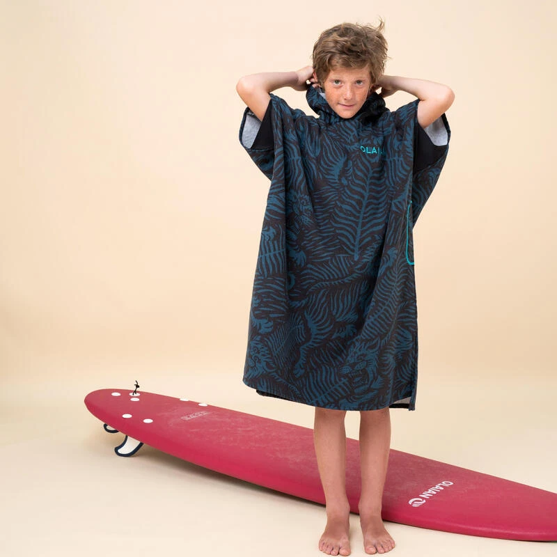 Poncho Surf Enfant 135 à 160 Cm - 550 Tiger 2 Poncho Surf Enfant 135 à 160 Cm - 550 Tiger – Image 2