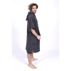Poncho Surf Gris | Taille Unique | 100% Coton | Unisexe | Avec Manches -Surf Soldes Magasin poncho surf gris taille unique 100 coton unisexe avec manches 3