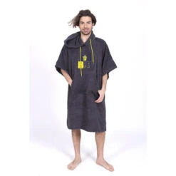 Poncho Surf Gris | Taille Unique | 100% Coton | Unisexe | Avec Manches -Surf Soldes Magasin poncho surf gris taille unique 100 coton unisexe avec manches 5