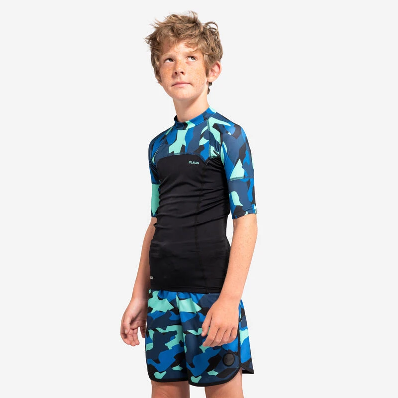 SHORT DE BAIN 500 BLEU CAMO 2 SHORT DE BAIN 500 BLEU CAMO – Image 2