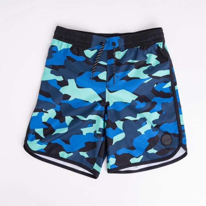 SHORT DE BAIN 500 BLEU CAMO 9 SHORT DE BAIN 500 BLEU CAMO – Image 9