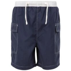 TRESPASS Short De Bain DEPTHS Enfant (Bleu Marine)