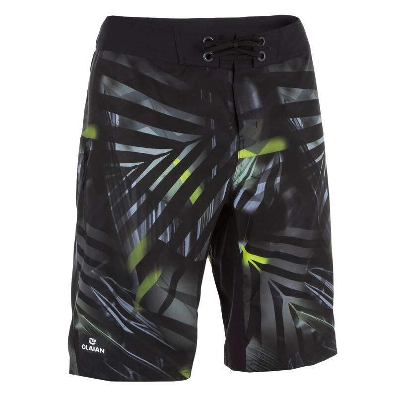 Surf Boardshort Long 500 Jungle Grey 1 Surf Boardshort Long 500 Jungle Grey