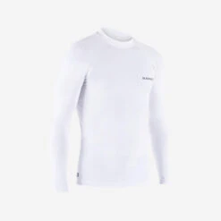 Tee Shirt Anti UV Surf Top 100 Manches Longues Homme Blanc